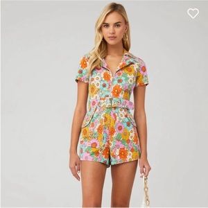 Show me your mumu outlaw romper- flower market plus